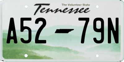 TN license plate A5279N