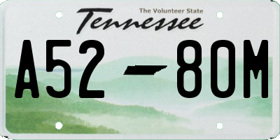TN license plate A5280M