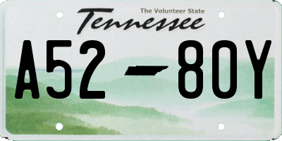TN license plate A5280Y
