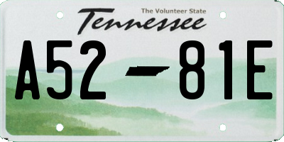 TN license plate A5281E