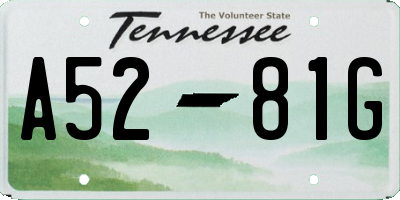 TN license plate A5281G