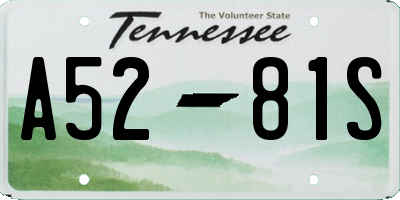 TN license plate A5281S