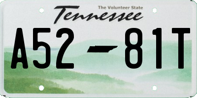 TN license plate A5281T