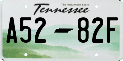 TN license plate A5282F