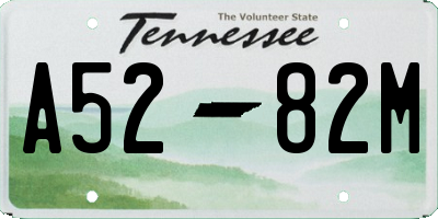 TN license plate A5282M