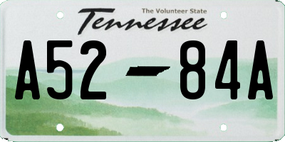 TN license plate A5284A