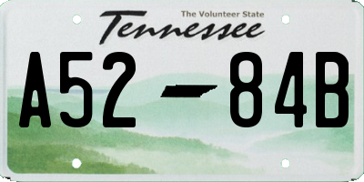 TN license plate A5284B