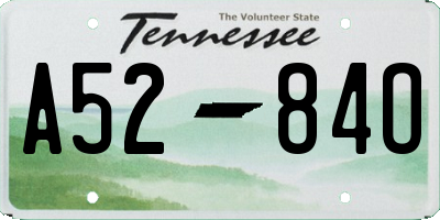 TN license plate A5284O
