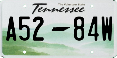 TN license plate A5284W
