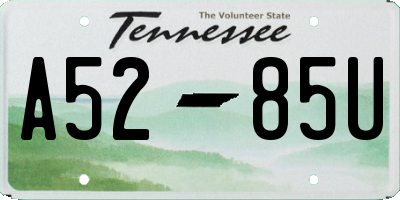 TN license plate A5285U