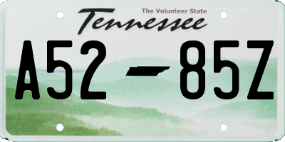 TN license plate A5285Z