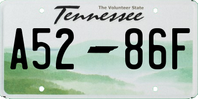 TN license plate A5286F
