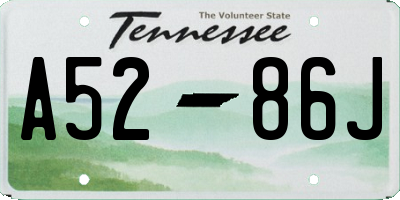 TN license plate A5286J