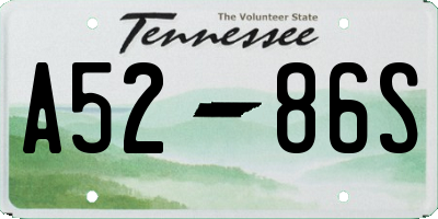 TN license plate A5286S