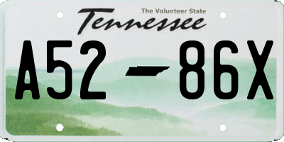 TN license plate A5286X