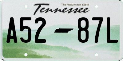TN license plate A5287L