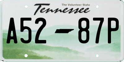 TN license plate A5287P