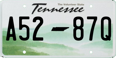 TN license plate A5287Q