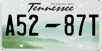 TN license plate A5287T
