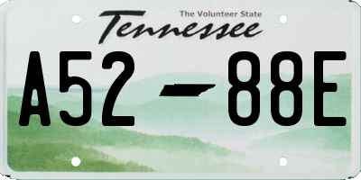TN license plate A5288E