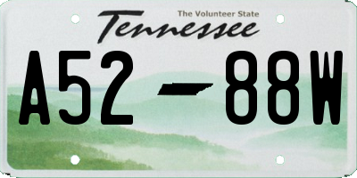 TN license plate A5288W