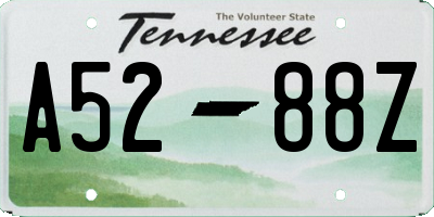 TN license plate A5288Z