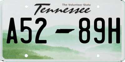 TN license plate A5289H