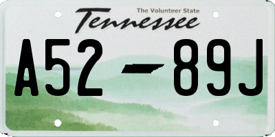 TN license plate A5289J