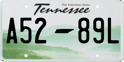 TN license plate A5289L