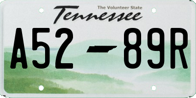 TN license plate A5289R