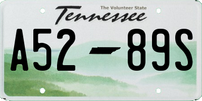 TN license plate A5289S