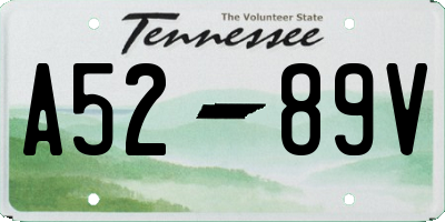 TN license plate A5289V