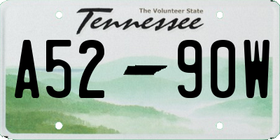 TN license plate A5290W