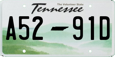 TN license plate A5291D