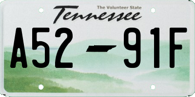 TN license plate A5291F