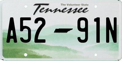 TN license plate A5291N