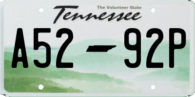 TN license plate A5292P