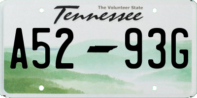 TN license plate A5293G