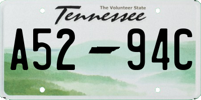 TN license plate A5294C