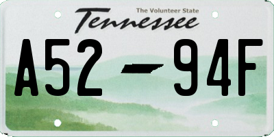 TN license plate A5294F