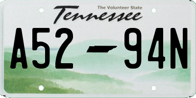 TN license plate A5294N