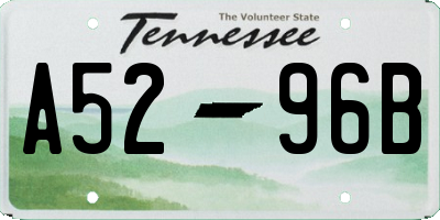 TN license plate A5296B