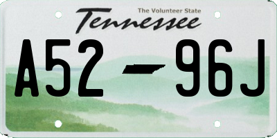 TN license plate A5296J