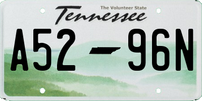 TN license plate A5296N