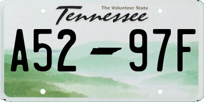 TN license plate A5297F