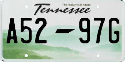 TN license plate A5297G