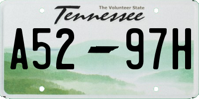 TN license plate A5297H