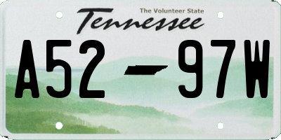 TN license plate A5297W