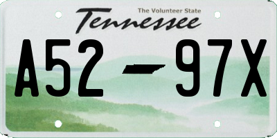 TN license plate A5297X