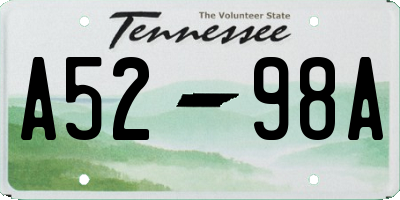 TN license plate A5298A